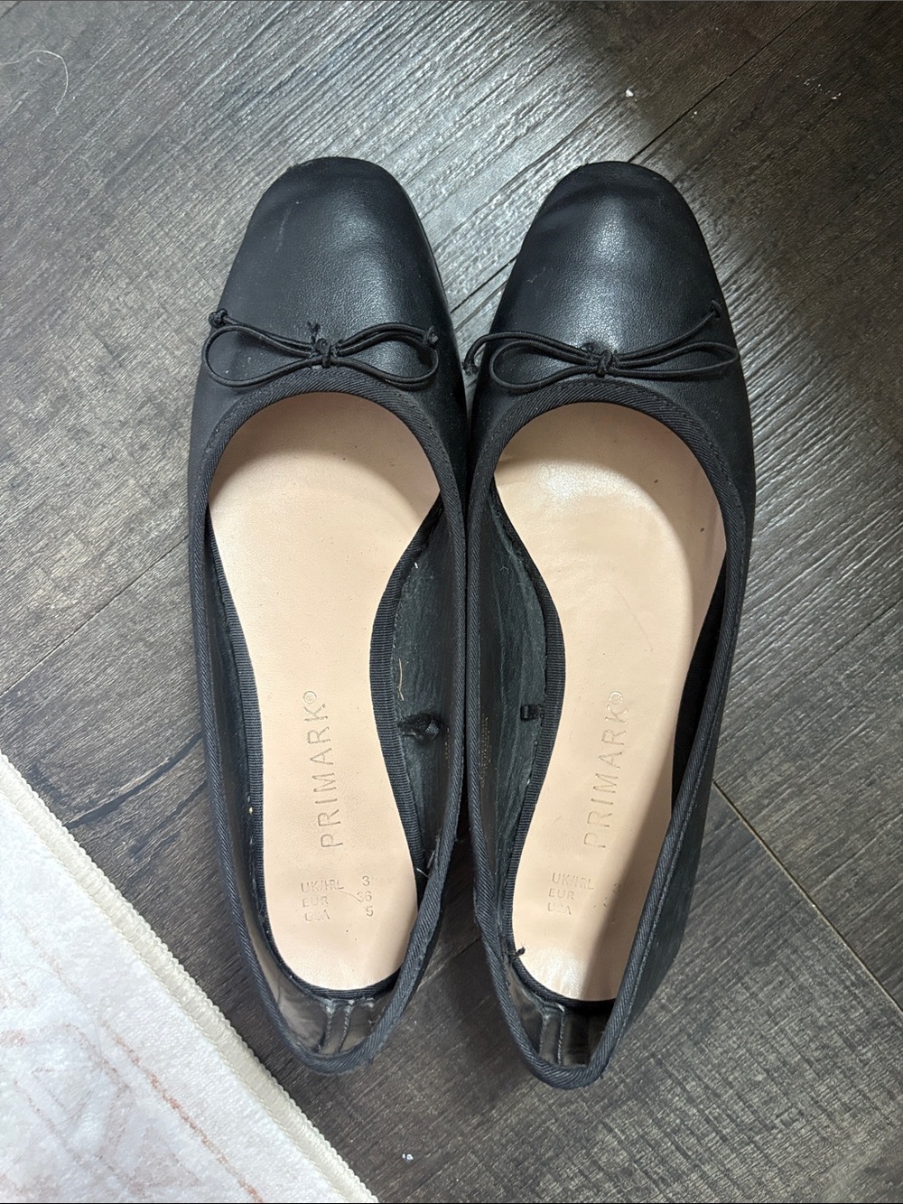 Primark Black Bow-Accent Ballet Flats